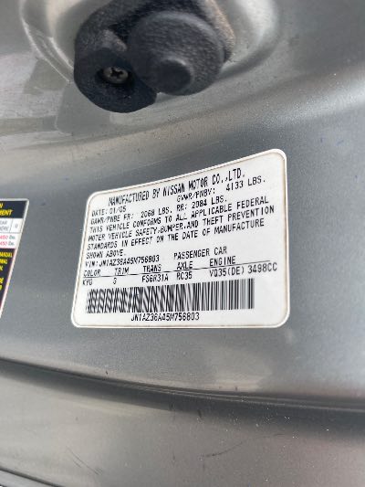 2005 Nissan 350Z Location - Imports - Row 4 - Stock # H53375