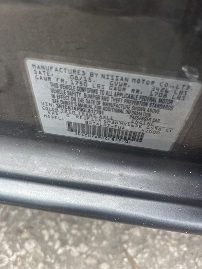 2016 Nissan Versa Location - Imports - Row 6 - Stock # H53445
