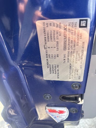 2007 Chevrolet Equinox Location - GM - Row 35 - Stock # H53582