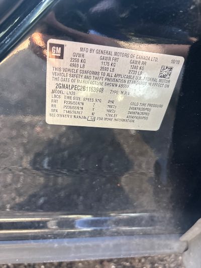 2011 Chevrolet Equinox Location - GM - Row 36 - Stock # H53588