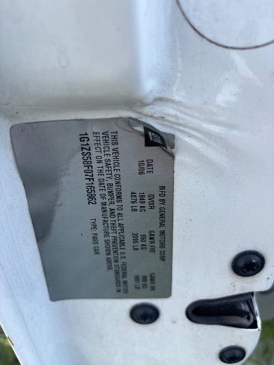 2007 Chevrolet Malibu Location - GM - Row 32 - Stock # H53075