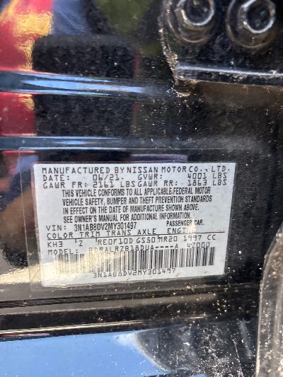 2021 Nissan Sentra Location - Imports - Row 17 - Stock # H53673