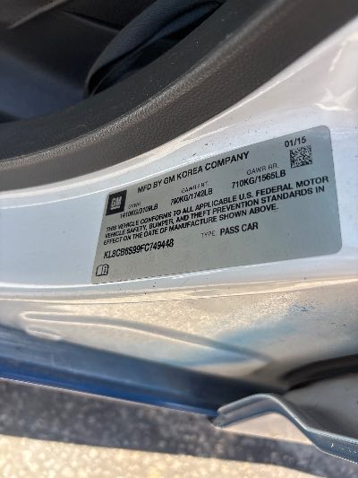 2015 Chevrolet Spark Location - GM - Row 39 - Stock # H53908
