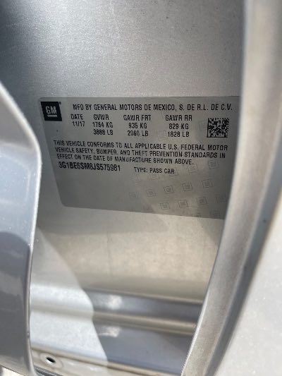 2018 Chevrolet Cruze Location - Imports - Row 999 - Stock # H54006