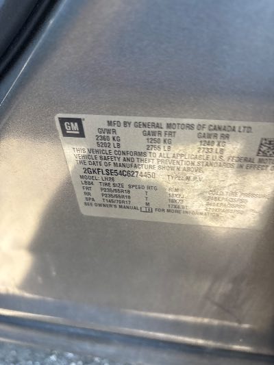 2012 GMC Terrain Location - GM - Row 25 - Stock # H54004