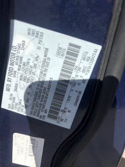 2007 Ford Explorer Location - Ford - Row 34 - Stock # H54041