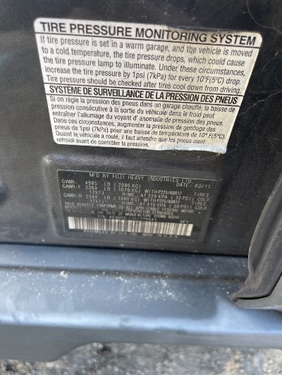 2011 Subaru Outback Location - Imports - Row 43 - Stock # H53837