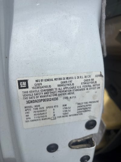2006 Chevrolet HHR Location - GM - Row 26 - Stock # H54103