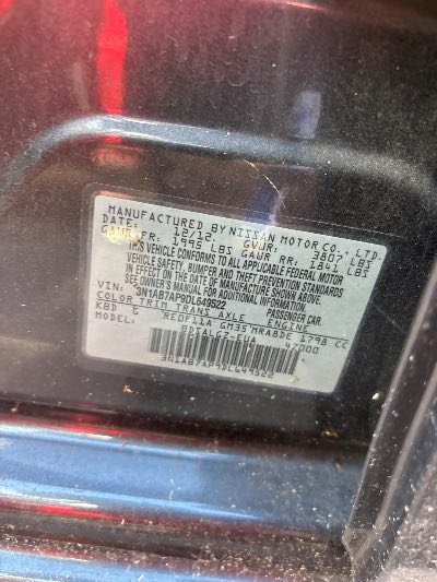 2013 Nissan Sentra Location - Imports - Row 3 - Stock # H54130