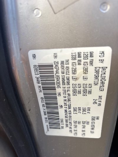 2005 Dodge Grand Caravan Location - Chrysler - Row 39 - Stock # H54106