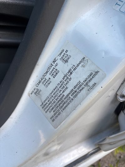 2003 Chevrolet Tracker Location - GM - Row 31 - Stock # H54189