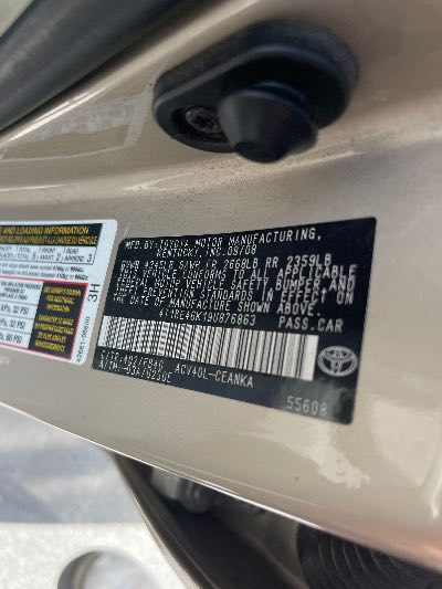 2009 Toyota Camry Location - Imports - Row 6 - Stock # H54200