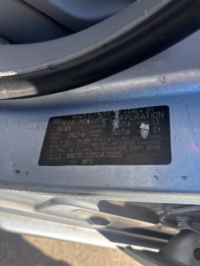 2005 Kia Sorento Location - Imports - Row 6 - Stock # H54198