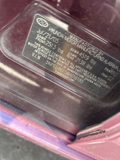 2006 Hyundai Sonata Location - Imports - Row 8 - Stock # H54179