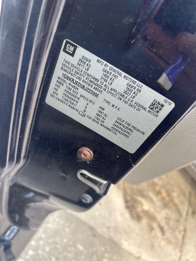 2011 Chevrolet Traverse Location - GM - Row 30 - Stock # H54078