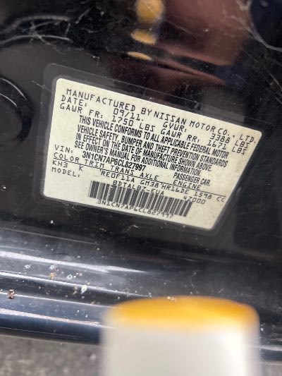 2012 Nissan Versa Location - Imports - Row 9 - Stock # H54286