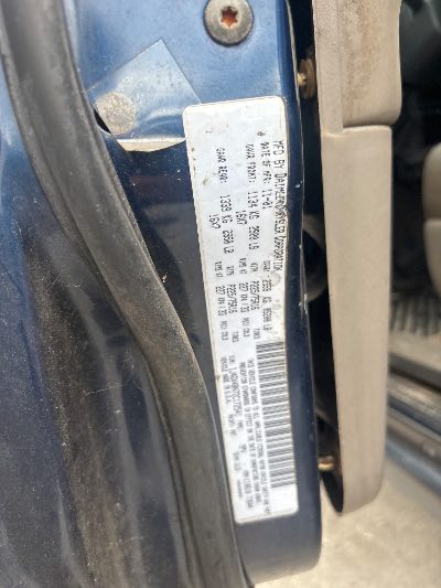 2002 Jeep Grand Cherokee Location - Chrysler - Row 40 - Stock # H54269