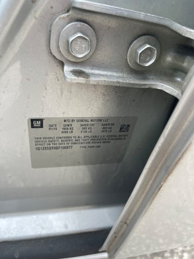 2016 Chevrolet Malibu Location - GM - Row 30 - Stock # H54275