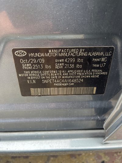 2010 Hyundai Sonata Location - Imports - Row 19 - Stock # H54086