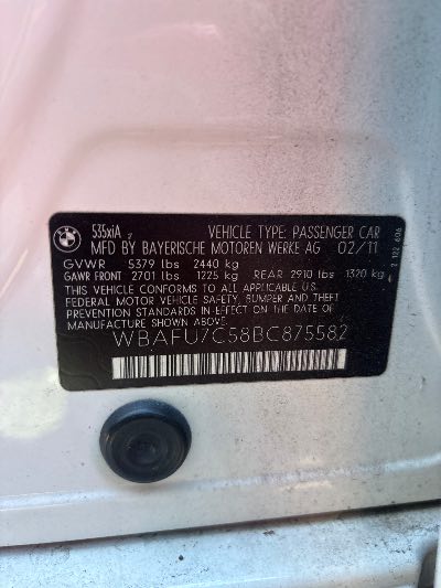 2011 BMW 5-Series Location - Imports - Row 22 - Stock # H54349
