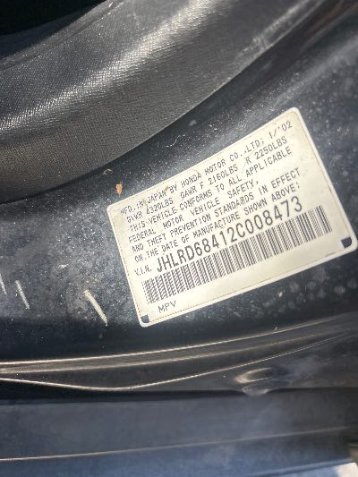 2002 Honda CR-V Location - Imports - Row 16 - Stock # H54430