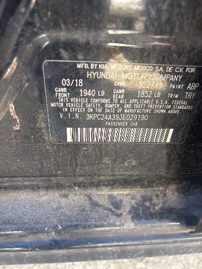 2018 Hyundai Accent Location - Imports - Row 19 - Stock # H54463