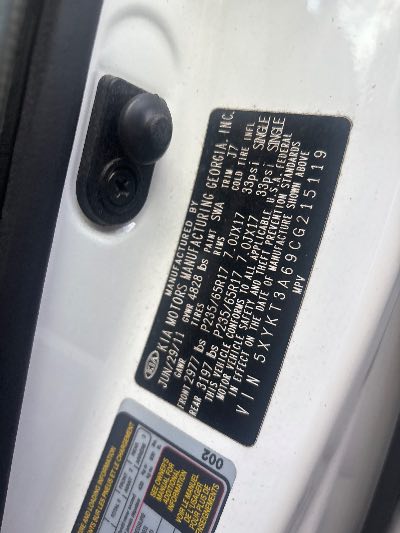 2012 Kia Sorento Location - Imports - Row 24 - Stock # H54531