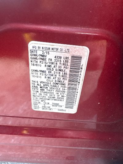 2015 Nissan Rogue Select Location - Imports - Row 20 - Stock # H48981