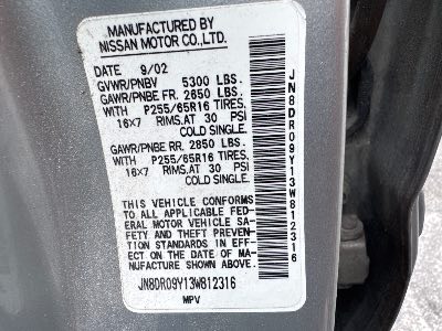 2003 Nissan Pathfinder Location - Imports - Row 42 - Stock # H49257