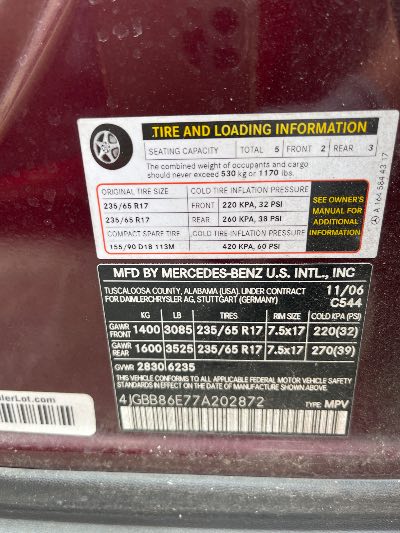 2007 Mercedes-Benz M-Class Location - Imports - Row 2 - Stock # H49346