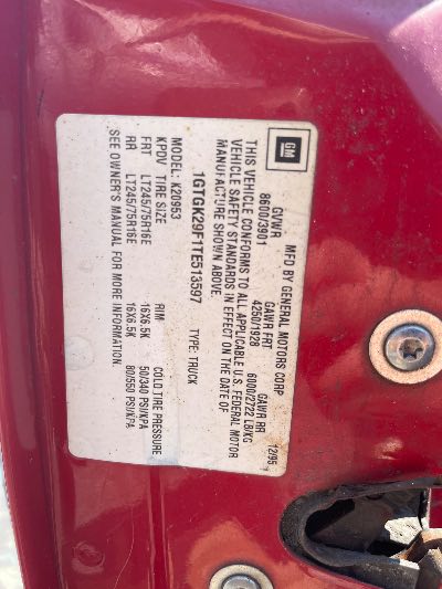 1996 GMC Sierra C/K 2500 Location - Large Trucks & Vans - Row 25 - Stock # H49156