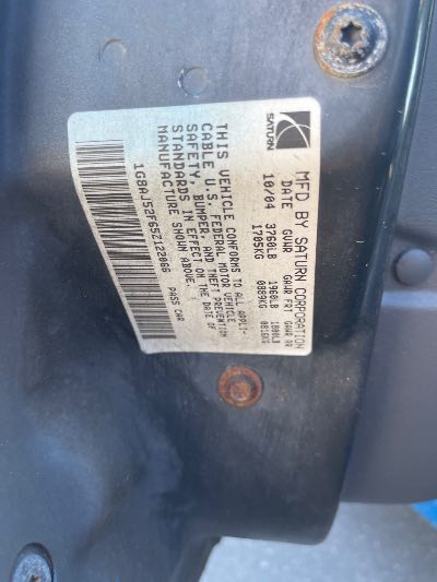 2005 Saturn ION Location - GM - Row 40 - Stock # H49287