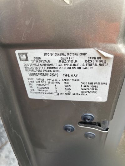 2002 Cheverlot Trailblazer Location - GM - Row 40 - Stock # H49395