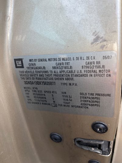 2007 Chevrolet HHR Location - GM - Row 40 - Stock # H49424