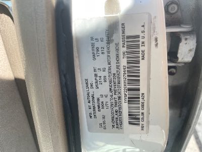 2002 Mazda 626 Location - Imports - Row 5 - Stock # H49441