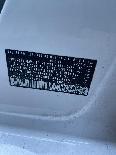 2012 Volkswagen Jetta Location - Imports - Row 1 - Stock # H49439