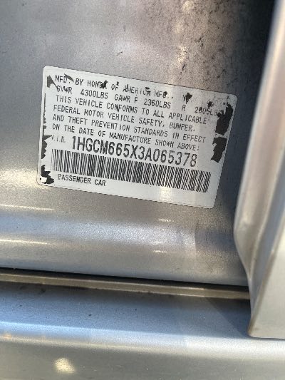 2003 Honda Accord Location - Imports - Row 10 - Stock # H49414