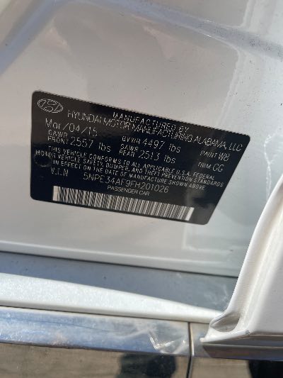 2015 Hyundai Sonata Location - Imports - Row 12 - Stock # H49456