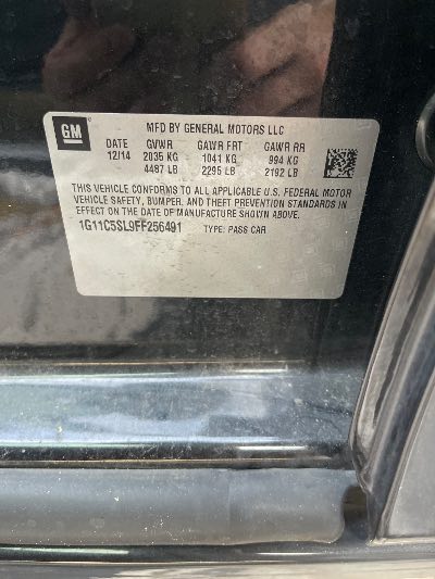 2015 Chevrolet Malibu Location - GM - Row 41 - Stock # H49434