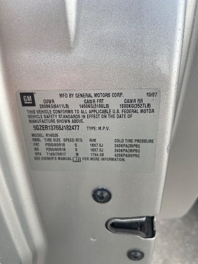 2008 Saturn Outlook Location - GM - Row 25 - Stock # H49571