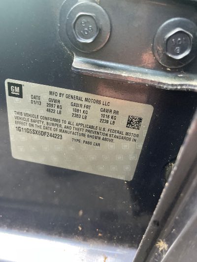 2013 Chevrolet Malibu Location - GM - Row 25 - Stock # H49576