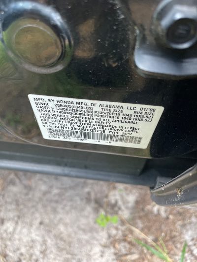 2006 Honda Pilot Location - Imports - Row 17 - Stock # H49549