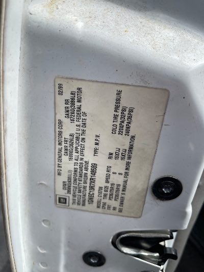 1999 Chevrolet Tahoe Location - Large Trucks & Vans - Row 31 - Stock # H49530