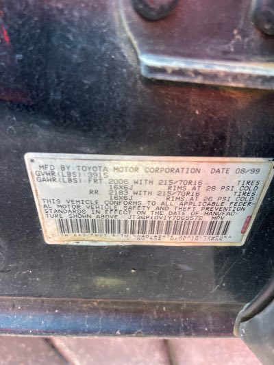 2000 Toyota RAV4 Location - Imports - Row 12 - Stock # H49475