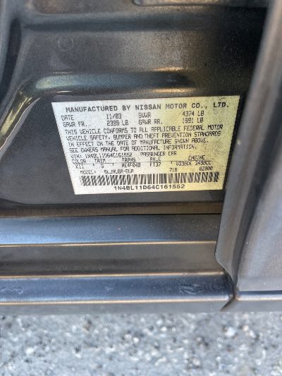 2004 Nissan Altima Location - Imports - Row 11 - Stock # H49627