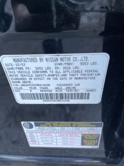 2007 Infiniti M Location - Imports - Row 17 - Stock # H49674