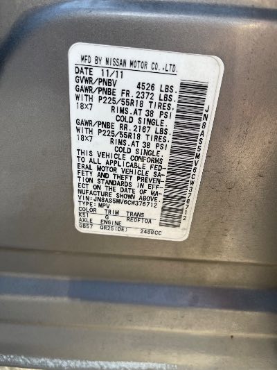 2012 Nissan Rogue Location - Imports - Row 14 - Stock # H49708