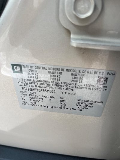 2010 Cadillac SRX Location - GM - Row 28 - Stock # H49677