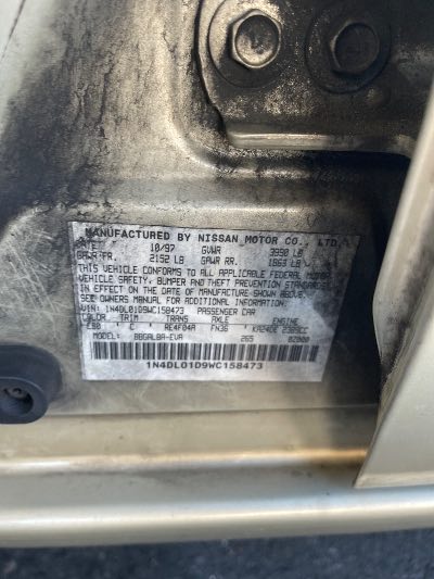 1998 Nissan Altima Location - Imports - Row 15 - Stock # H49738