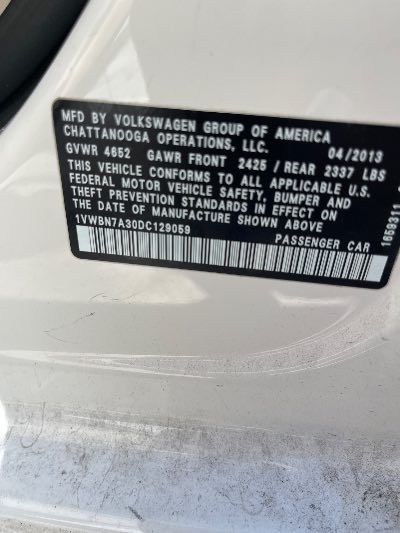 2013 Volkswagen Passat Location - Imports - Row 15 - Stock # H49741